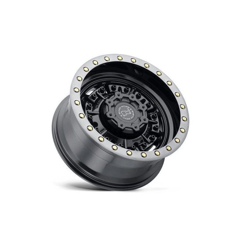 Black Rhino Hard Alloys | ABRAMS 17x8.5 ET0 - GLOSS GUN BLACK W/ MACHINED DARK TINT