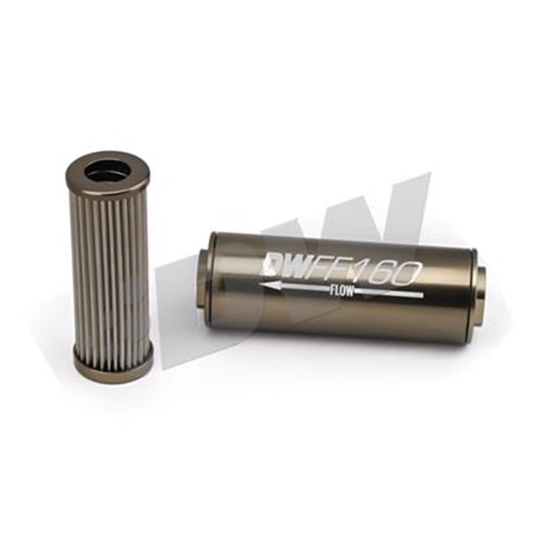 DeatschWerks | -10AN Female, 10 micron, 160mm In-line fuel filter kit