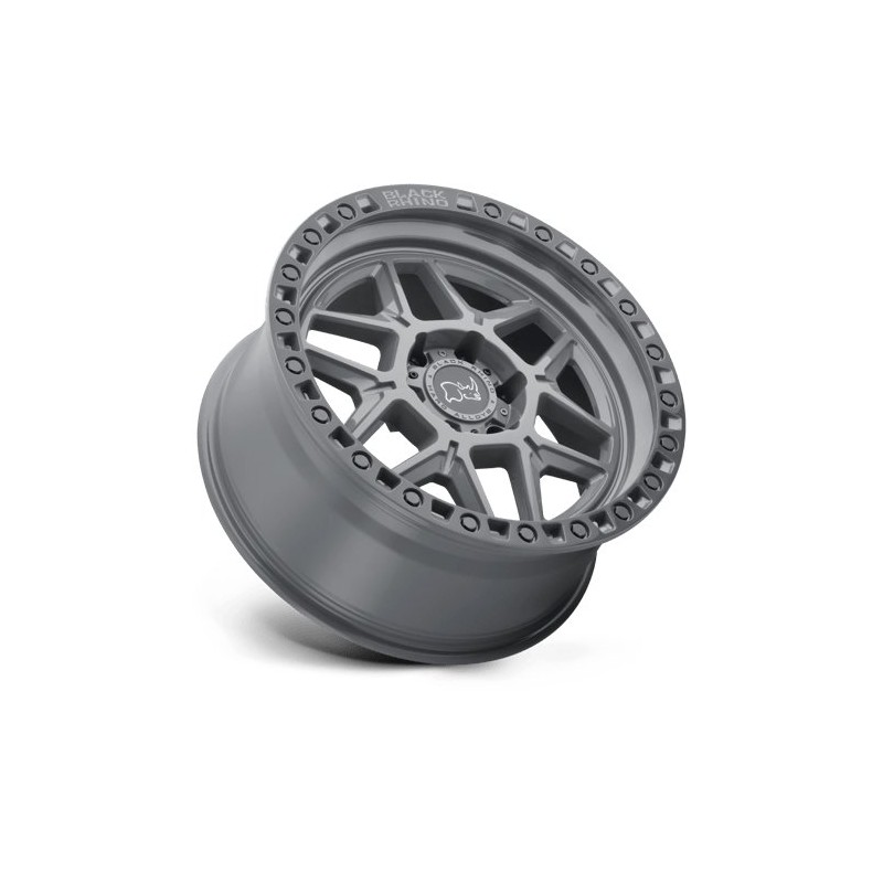 Black Rhino Hard Alloys | KELSO 17x9.0 ET0 - BATTLESHIP GRAY W/ BLACK RING
