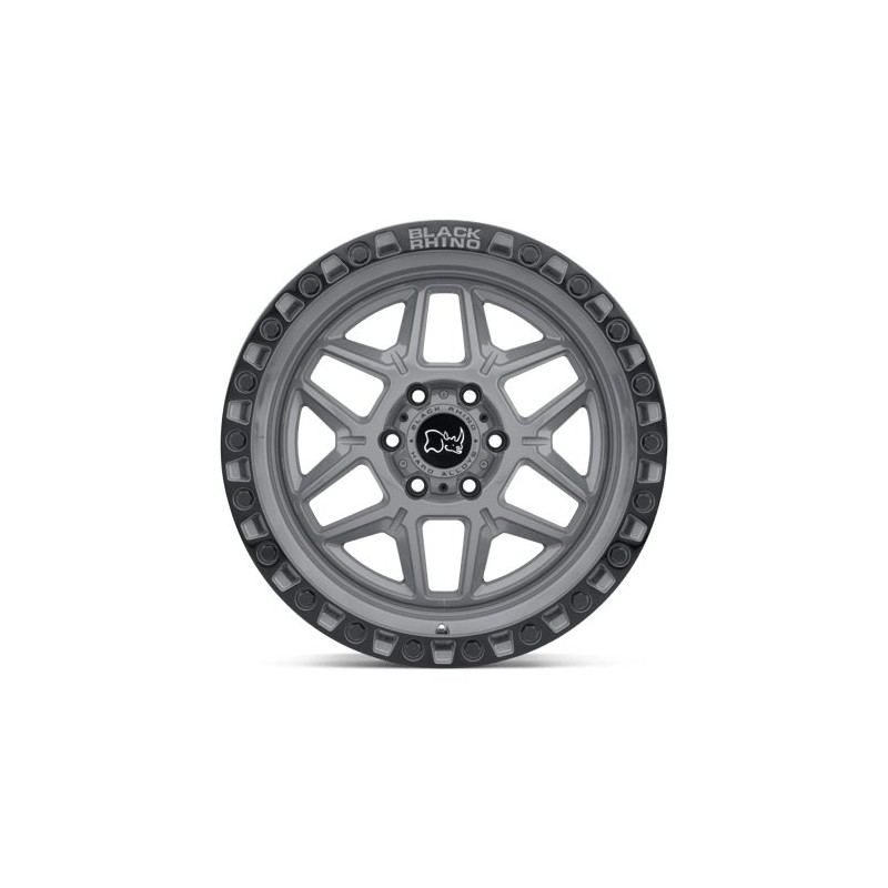 Black Rhino Hard Alloys | KELSO 17x9.0 ET0 - BATTLESHIP GRAY W/ BLACK RING