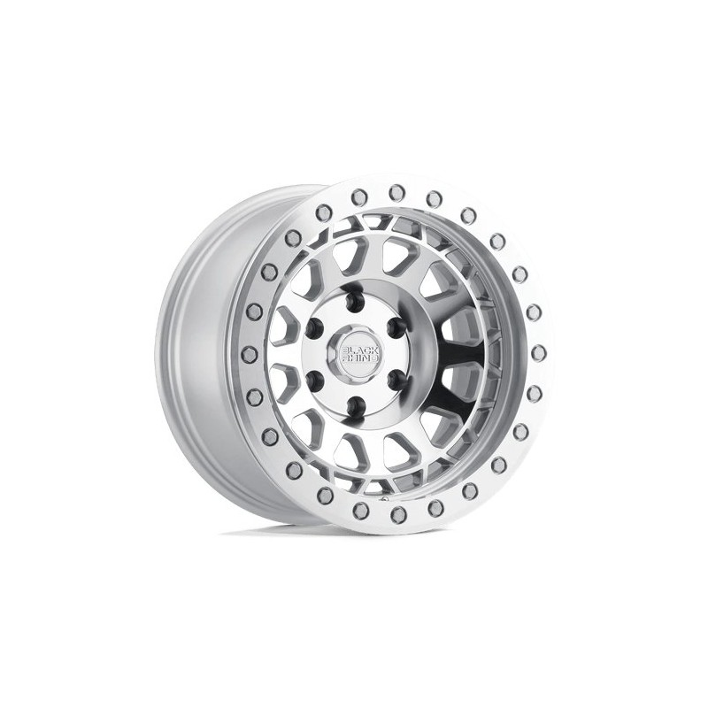Black Rhino Hard Alloys | PRIMM 17x9.0 ET-18 - SILVER WITH MIRROR FACE & MACHINED RING