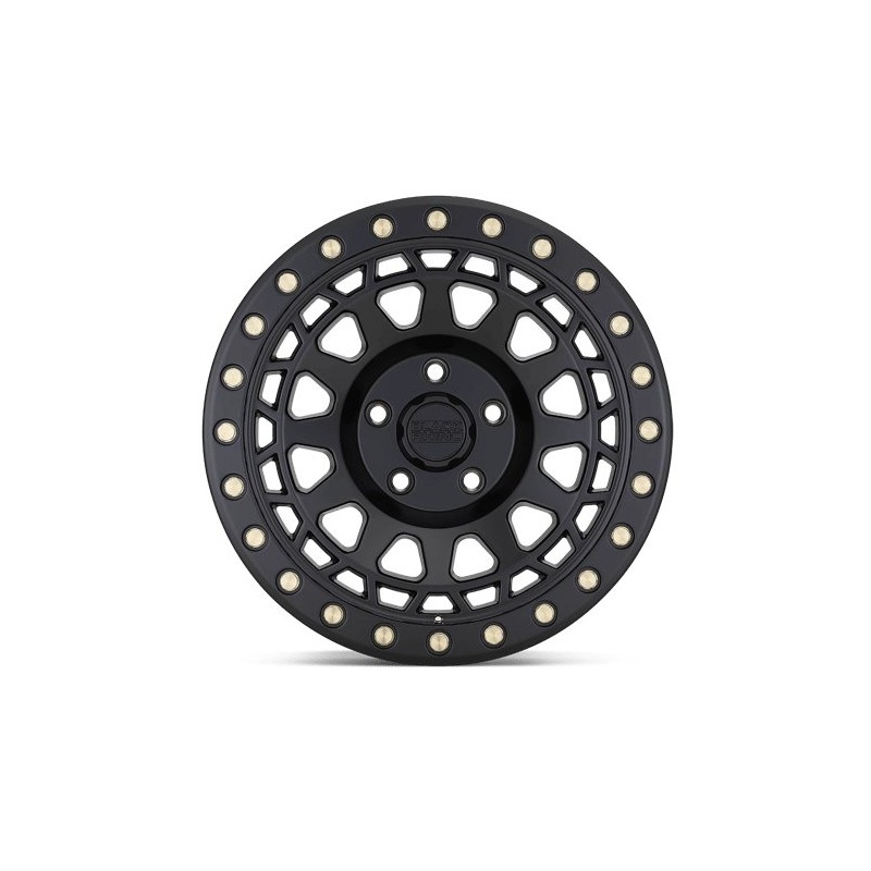 Black Rhino Hard Alloys | PRIMM 17x9.0 ET0 - MATTE BLACK WITH BRASS BOLTS