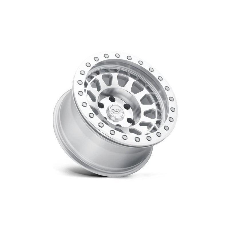 Black Rhino Hard Alloys | PRIMM 17x9.0 ET0 - SILVER WITH MIRROR FACE & MACHINED RING