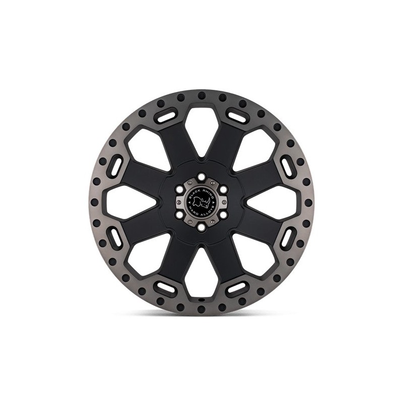 Black Rhino Hard Alloys | WARLORD 17x9.0 ET-12 - MATTE BLACK W/ MACHINED DARK TINT