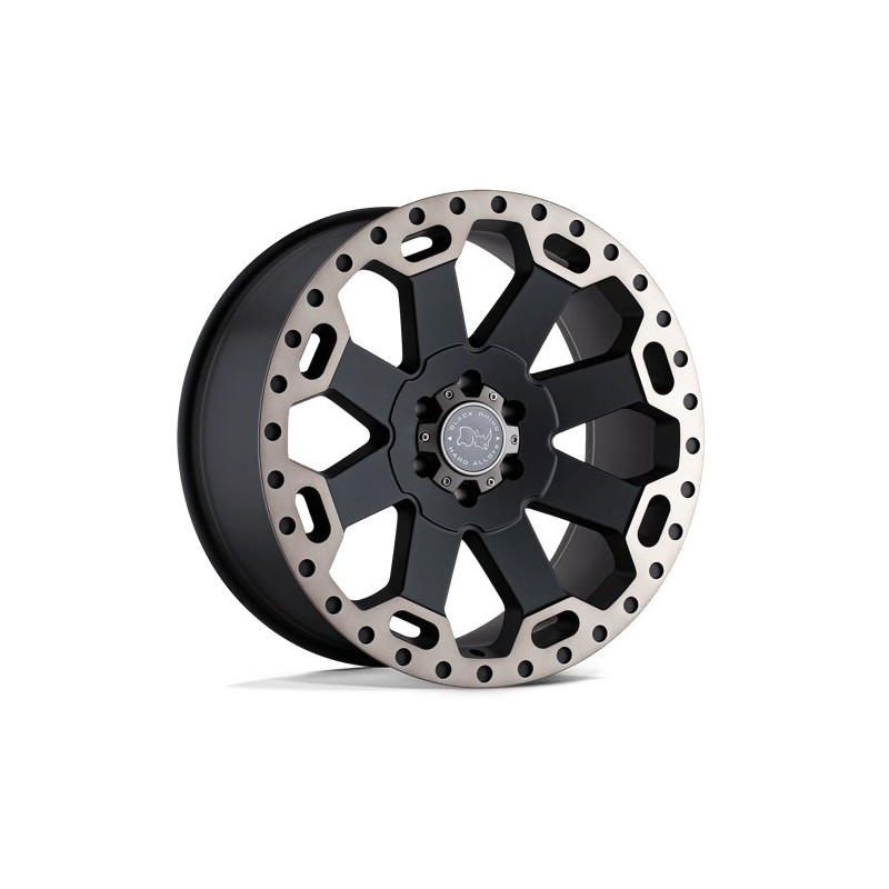Black Rhino Hard Alloys | WARLORD 17x9.0 ET12 - MATTE BLACK W/ MACHINED DARK TINT