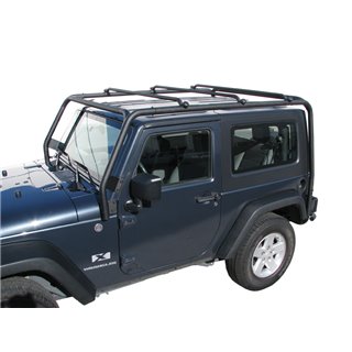 TrailFX | Direct Fit 300 LB Cap Black Steel - Wrangler (JK) 3.6L / 3.8L 2007-2018 TrailFX Roof Racks & Storage