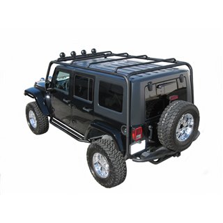 TrailFX | Direct Fit 300 LB Cap Black Steel - Wrangler (JK) 3.6L / 3.8L 2007-2018 TrailFX Roof Racks & Storage