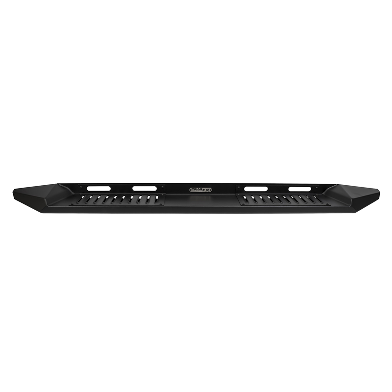 TrailFX | Black Steel Unlighted W/Logo 300 LB Cap - F-150 / Lightning / F-250 / F-350 2015-2023 TrailFX Step Bars