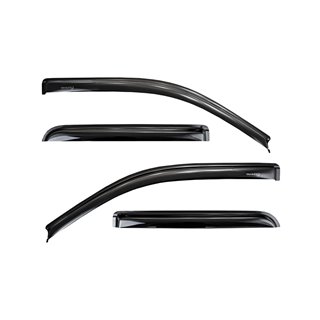 TrailFX | Tape-On Smoke Acrylic Set of 4 - F-250 / F-350 2000-2016 TrailFX Side Window Deflectors