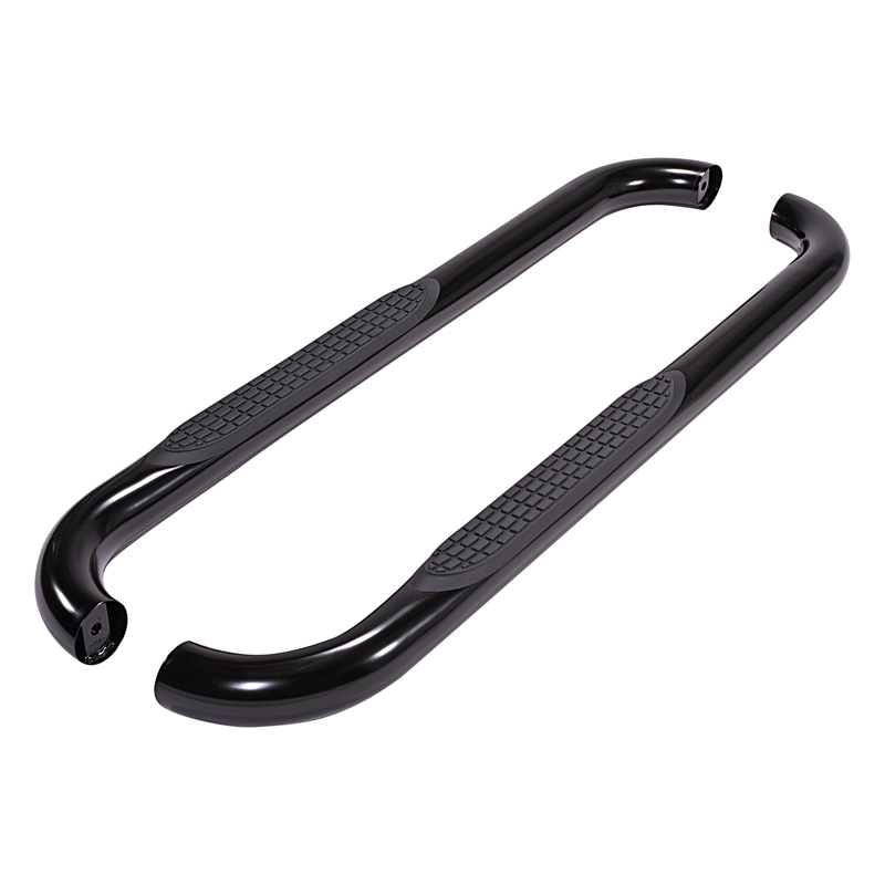 TrailFX | 3 Inch Round Bent 60 Deg Black Steel - Ram 1500 / Classic / 2500 / 3500 2009-2022