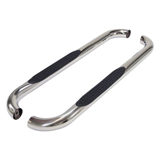 TrailFX | W/Step Pads 3" Bent 90 Degree Pol SS W/O - Wrangler (JL) 2.0T / 3.6L 2018-2023