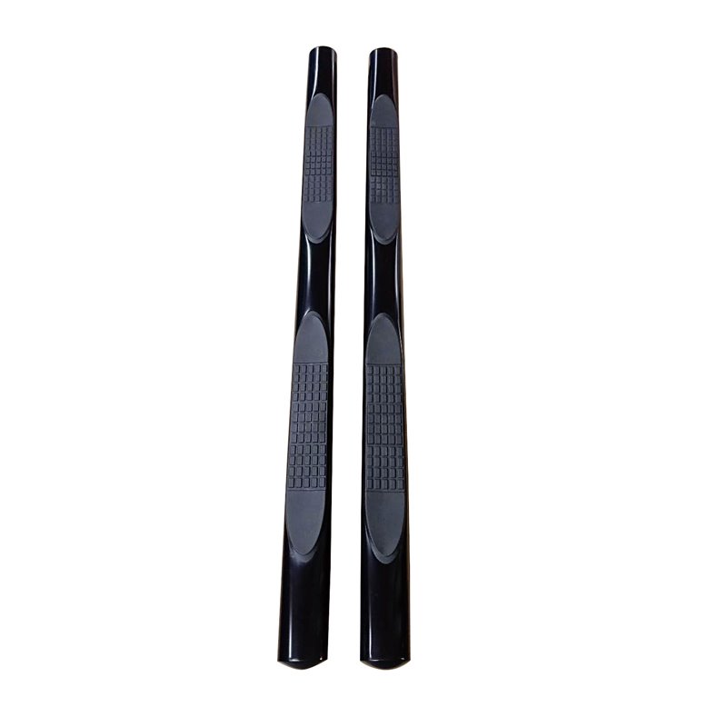 TrailFX | W/Step Pads 4" Oval Straight Powder Coat - Ram 1500 2019-2022