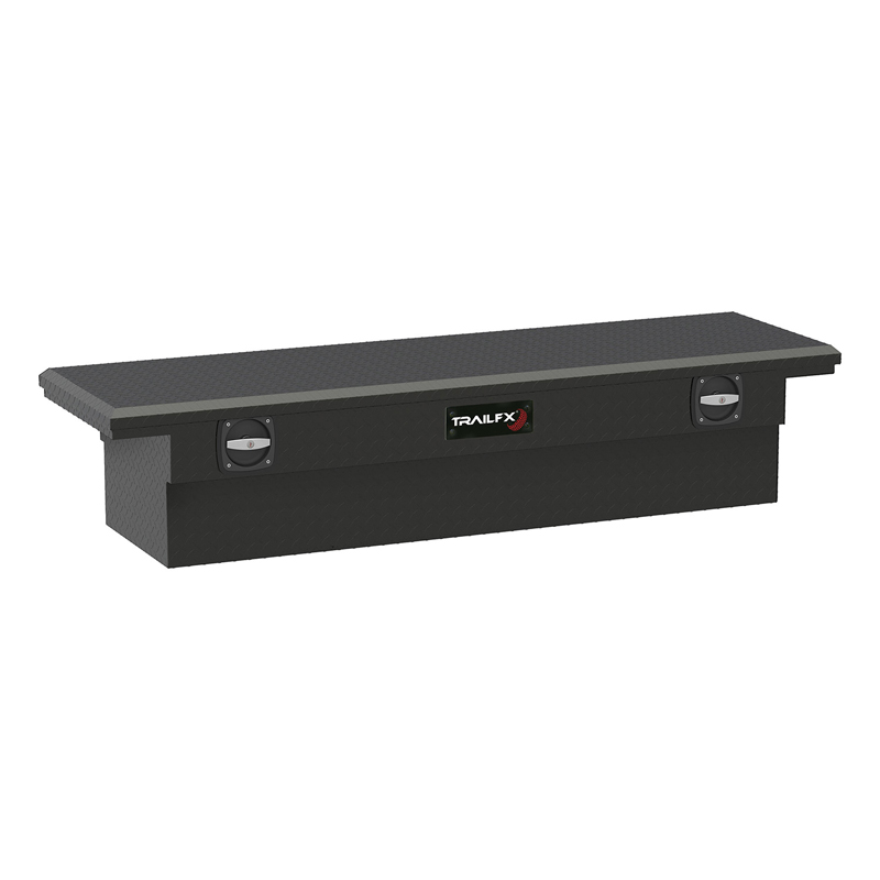 TrailFX | Crosovr LoPro Sgl Lid Blk Alum 69x19x13 - Chevrolet / Ford 2000-2023 TrailFX Tool Boxes