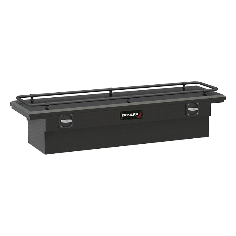 TrailFX | Crosovr LoPro Sgl Lid Blk Alum 69x19x13 - Chevrolet / Ford 2000-2023 TrailFX Tool Boxes