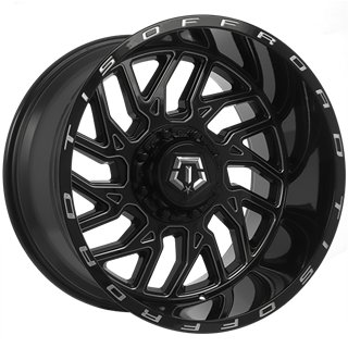 TIS Wheels | 544 20x9.0 ET1 - Gloss Black - Milled Edge