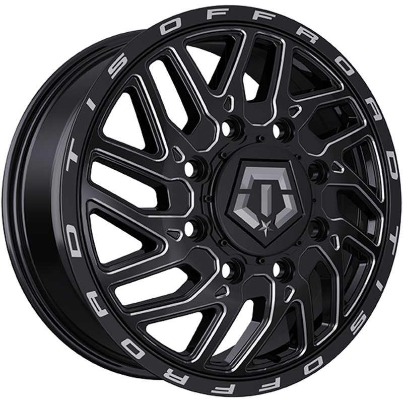 TIS Wheels | 544 22x8.2 ET127 - Gloss Black - Milled Edge
