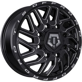TIS Wheels | 544 20x8.2 ET127 - Gloss Black - Milled Edge