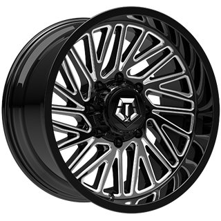 TIS Wheels | 553 22x10.0 ET-12 - Gloss Black - Milled Edge
