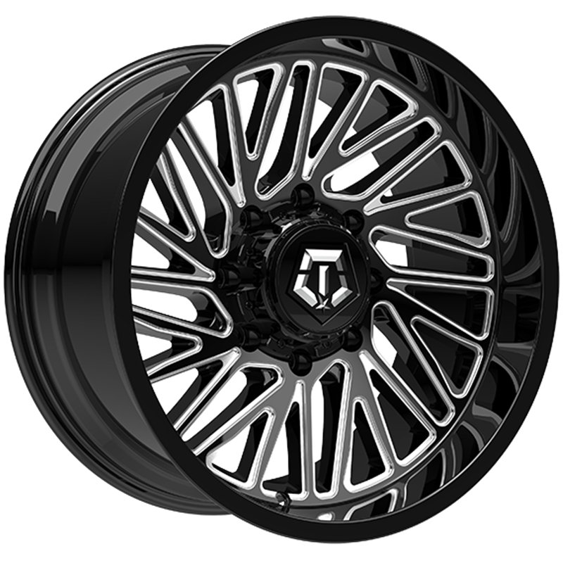TIS Wheels | 553 22x10.0 ET-12 - Gloss Black - Milled Edge