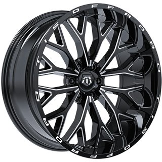 TIS Wheels | 565 20x9.0 ET18 - Gloss Black - Milled Edge