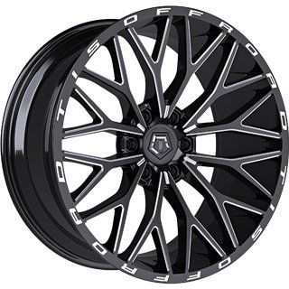 TIS Wheels | 566 20x12.0 ET-44 - Gloss Black - Milled Edge