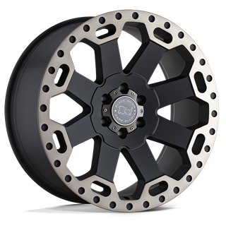 Black Rhino Hard Alloys | WARLORD 18x8.0 ET35 - MATTE BLACK W/ MACHINED DARK TINT