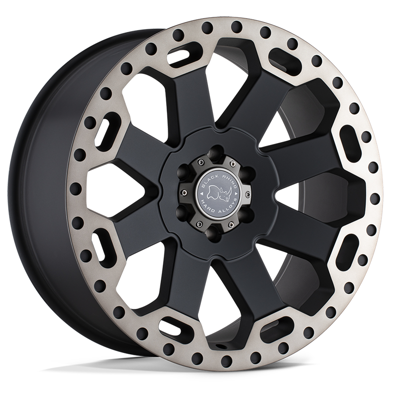 Black Rhino Hard Alloys | WARLORD 18x8.0 ET35 - MATTE BLACK W/ MACHINED DARK TINT