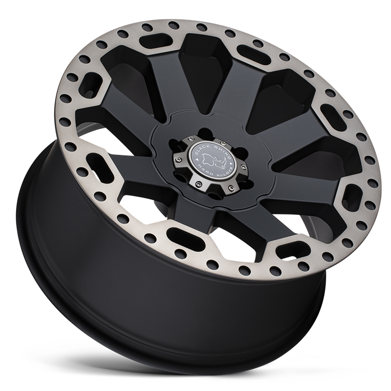 Black Rhino Hard Alloys | WARLORD 18x8.0 ET35 - MATTE BLACK W/ MACHINED DARK TINT