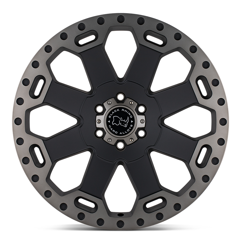 Black Rhino Hard Alloys | WARLORD 18x8.0 ET35 - MATTE BLACK W/ MACHINED DARK TINT