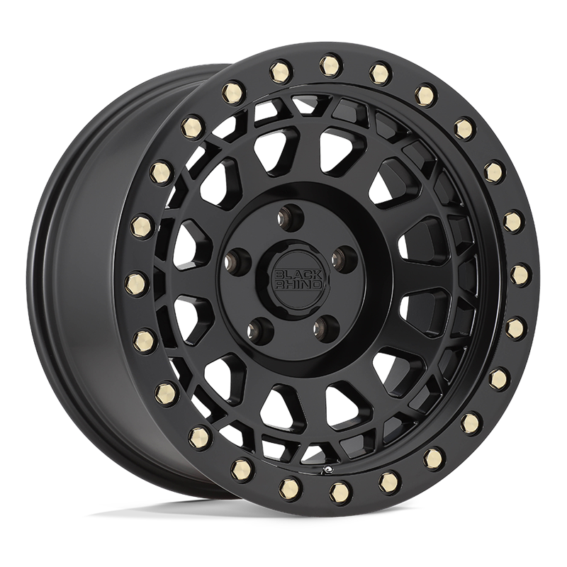 Black Rhino Hard Alloys | PRIMM 18x9.5 ET-12 - MATTE BLACK WITH BRASS BOLTS