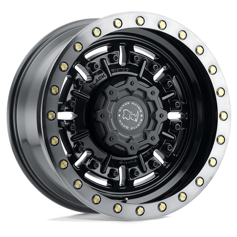 Black Rhino Hard Alloys | ABRAMS 20x9.5 ET-18 - GLOSS GUN BLACK W/ MACHINED DARK TINT