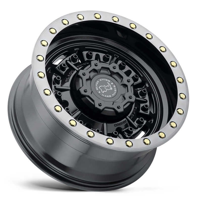 Black Rhino Hard Alloys | ABRAMS 20x9.5 ET-18 - GLOSS GUN BLACK W/ MACHINED DARK TINT