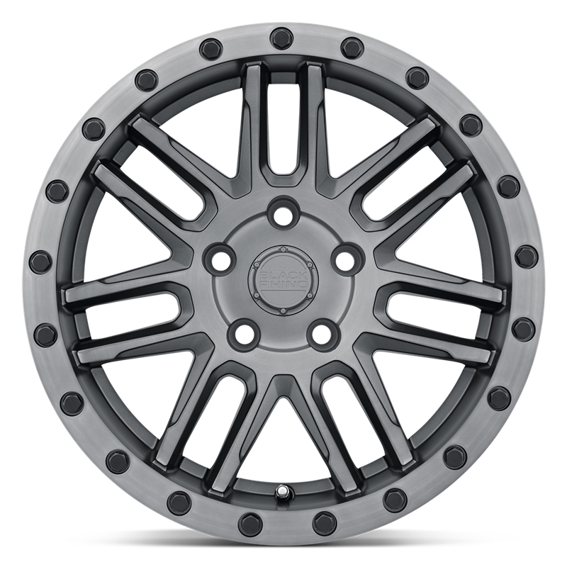 Black Rhino Hard Alloys | ARCHES 20x9.5 ET-18 - MATTE BRUSHED GUNMETAL W/ BLACK BOLTS