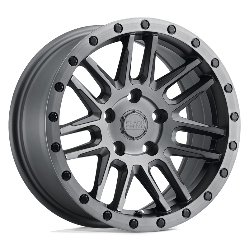 Black Rhino Hard Alloys | ARCHES 20x9.5 ET12 - MATTE BRUSHED GUNMETAL W/ BLACK BOLTS