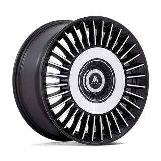 Asanti Black | AB040 TIARA 22x10.5 ET18 - SATIN BLACK BRIGHT MACH FACE