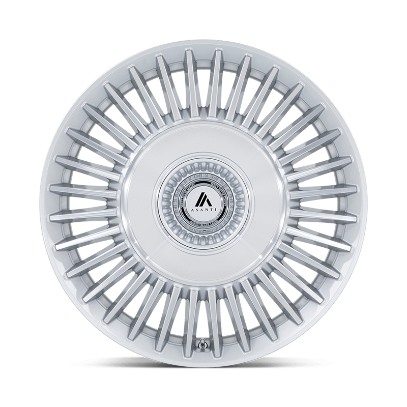 Asanti Black | AB040 TIARA 22x10.5 ET45 - GLOSS SILVER BRIGHT MACH FACE