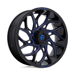 Fuel Off-Road | D778 RUNNER UTV 20x7.0 ET13 - GLOSS BLACK MILLED CANDY BLUE