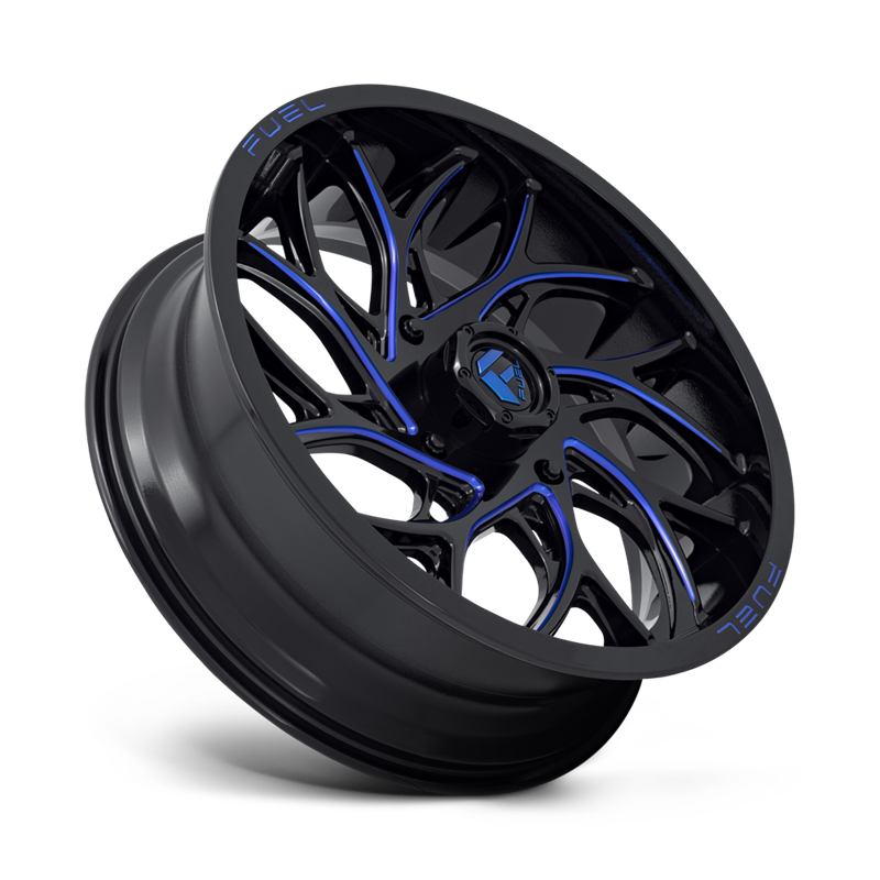 Fuel Off-Road | D778 RUNNER UTV 20x7.0 ET13 - GLOSS BLACK MILLED CANDY BLUE