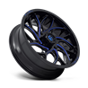 Fuel Off-Road | D778 RUNNER UTV 20x7.0 ET13 - GLOSS BLACK MILLED CANDY BLUE