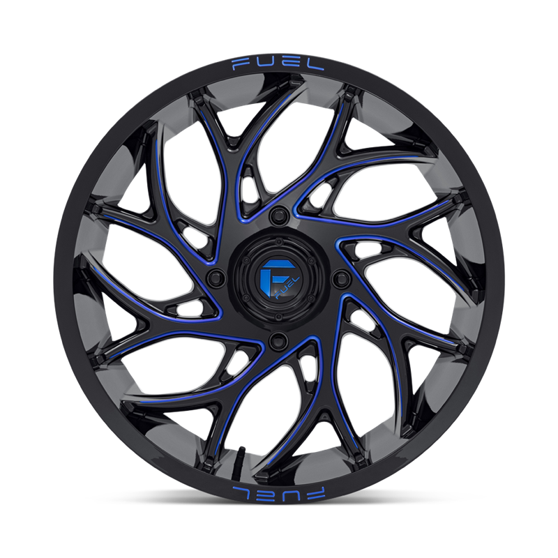 Fuel Off-Road | D778 RUNNER UTV 20x7.0 ET13 - GLOSS BLACK MILLED CANDY BLUE