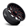 Fuel Off-Road | D779 RUNNER UTV 18x7.0 ET13 - GLOSS BLACK MILLED CANDY RED