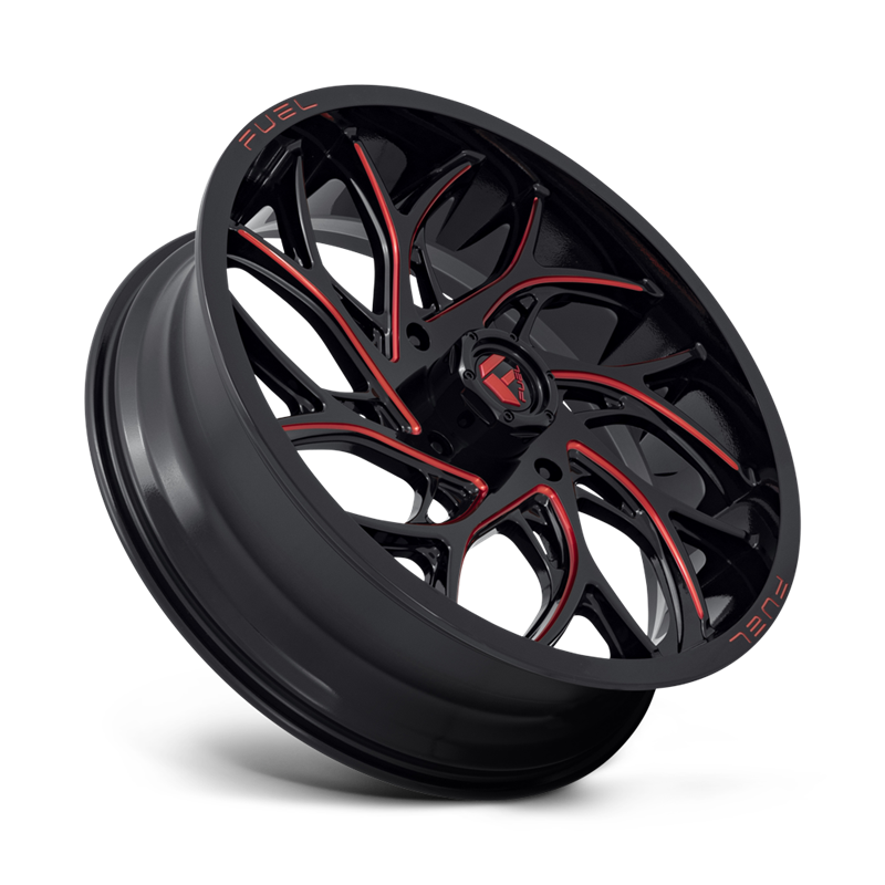 Fuel Off-Road | D779 RUNNER UTV 22x7.0 ET0 - GLOSS BLACK MILLED CANDY RED