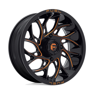 Fuel Off-Road | D780 RUNNER UTV 18x7.0 ET13 - GLOSS BLACK MILLED ORANGE