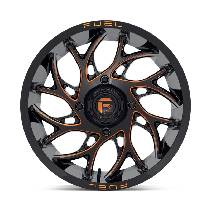 Fuel Off-Road | D780 RUNNER UTV 18x7.0 ET13 - GLOSS BLACK MILLED ORANGE