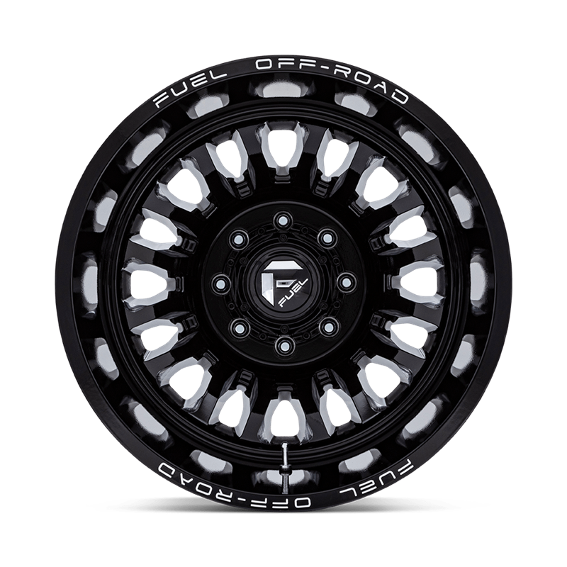 Fuel Off-Road | D868 ARC DUALLY 22x8.25 ET-201 - GLOSS BLACK MILLED
