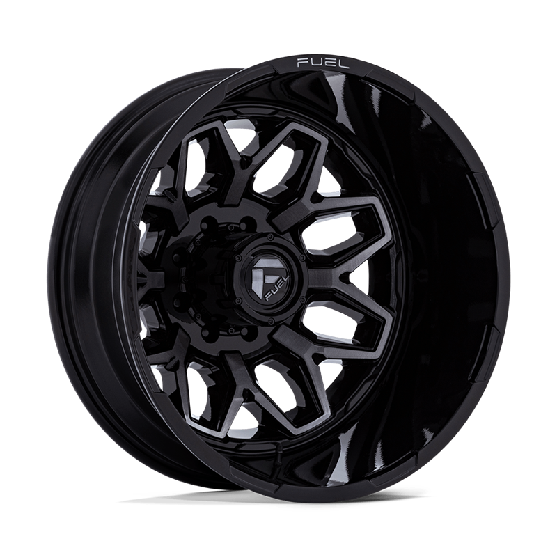 Fuel Off-Road | D875 FLUX DUALLY 20x8.25 ET-227 - GLOSS BLACK BRUSH-FC GRAY TINT