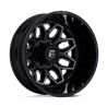 Fuel Off-Road | D875 FLUX DUALLY 20x8.25 ET-227 - GLOSS BLACK BRUSH-FC GRAY TINT