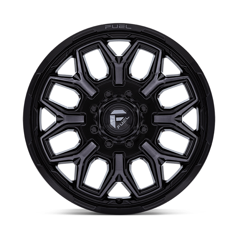 Fuel Off-Road | D875 FLUX DUALLY 20x8.25 ET-227 - GLOSS BLACK BRUSH-FC GRAY TINT