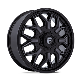 Fuel Off-Road | D875 FLUX DUALLY 20x8.25 ET104 - GLOSS BLACK BRUSH-FC GRAY TINT