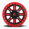 Fuel Off-Road | D911 HARDLINE BEADLOCK 15x10.0 ET25 - GLOSS BLACK RED TINTED CLEAR